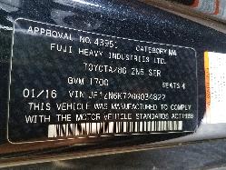 View Auto part Fuse Box Toyota 86 2016