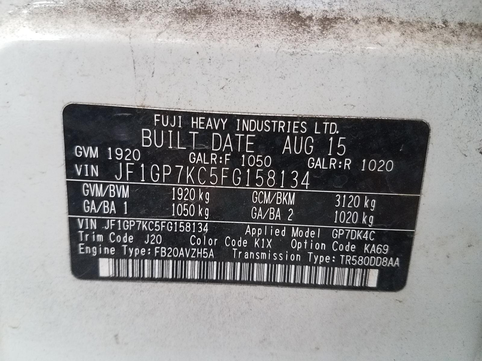 View Auto part Instrument Cluster Subaru Impreza 2015