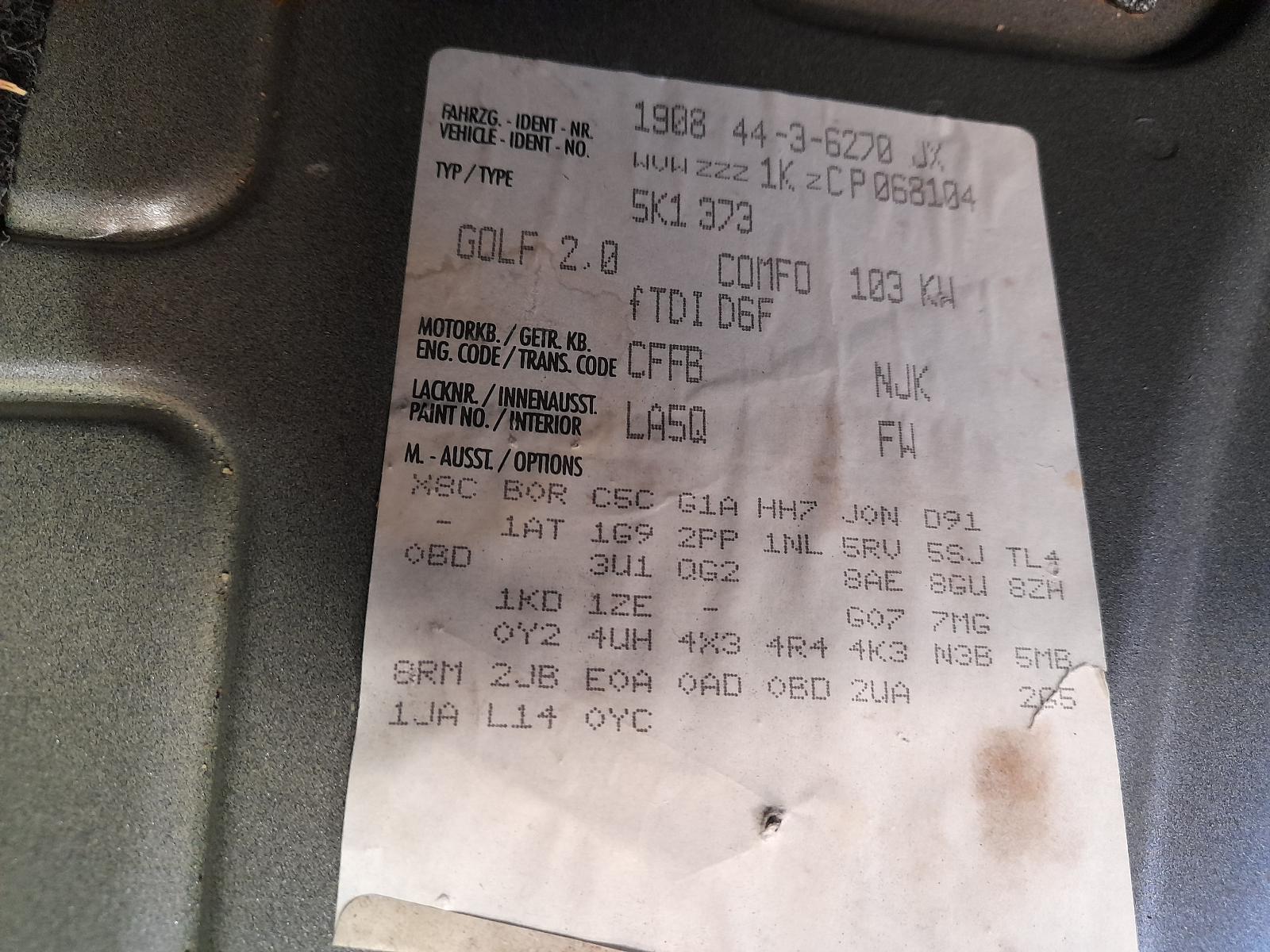 View Auto part Trans/Gearbox Volkswagen Golf 2011