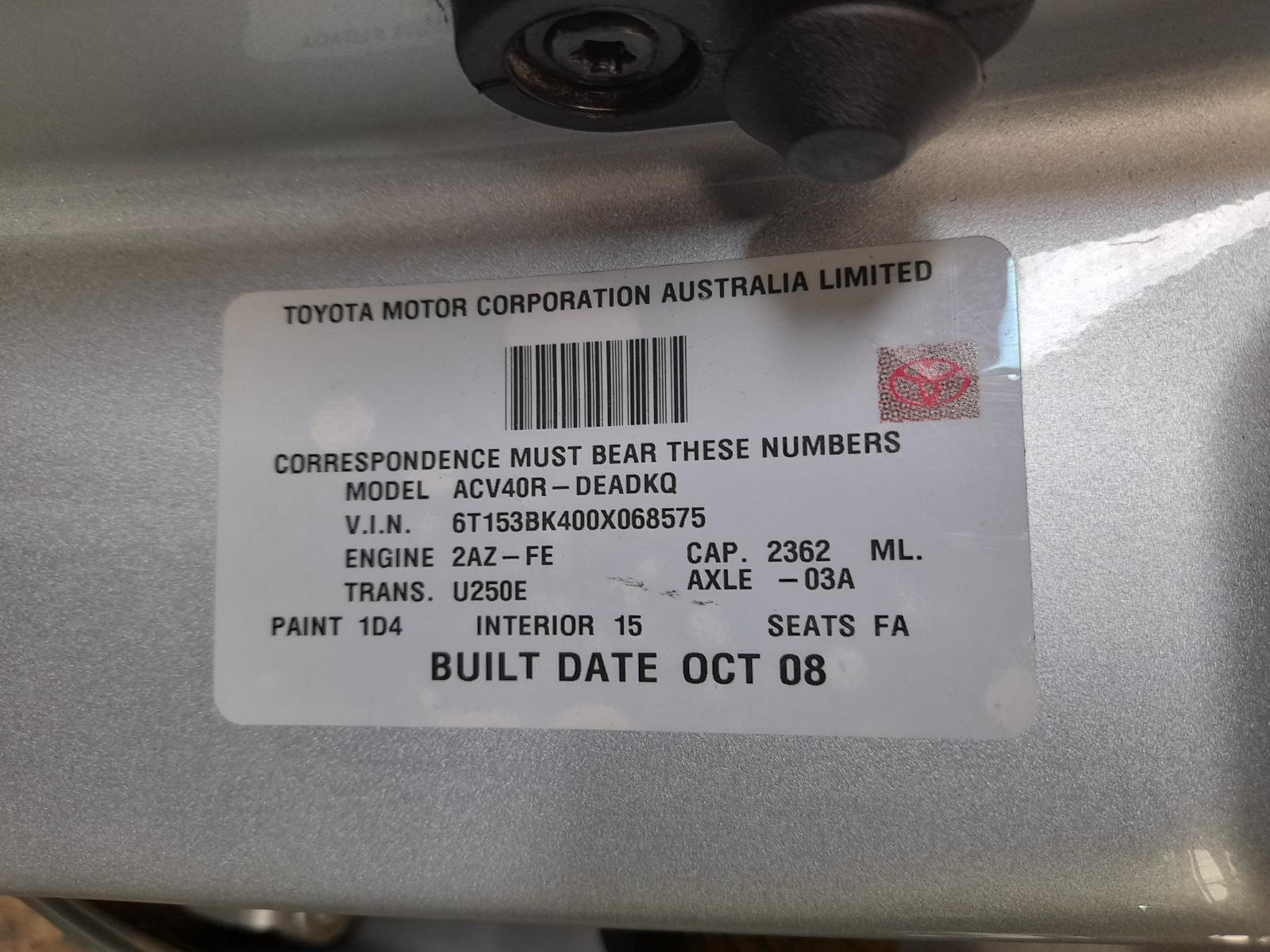View Auto part Radio/Cd/Dvd/Sat/Tv Toyota Camry 2008