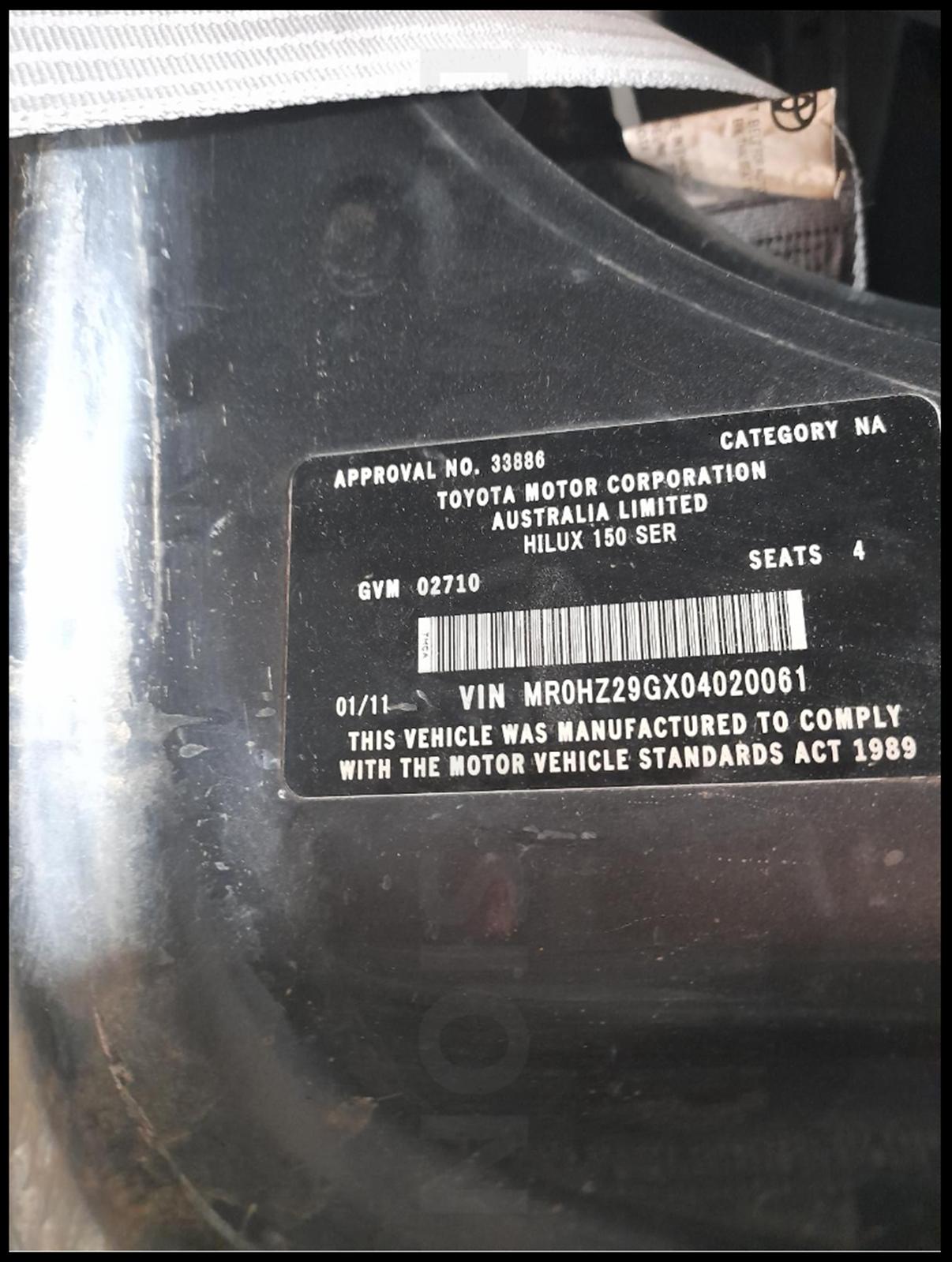 View Auto part Fuse Box Toyota Hilux 2010