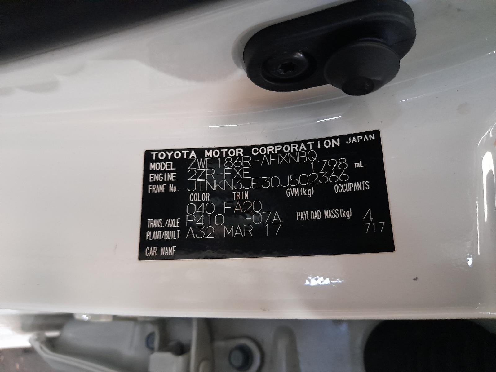 View Auto part Trans/Gearbox Toyota Corolla 2017
