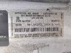 View Auto part Bootlid/Tailgate Ldv V80 2019