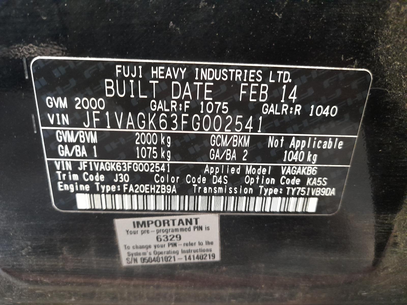 2014 Subaru Wrx Abs Pump/Modulator View Auto part Abs Pump/Modulator Subaru Wrx 2014