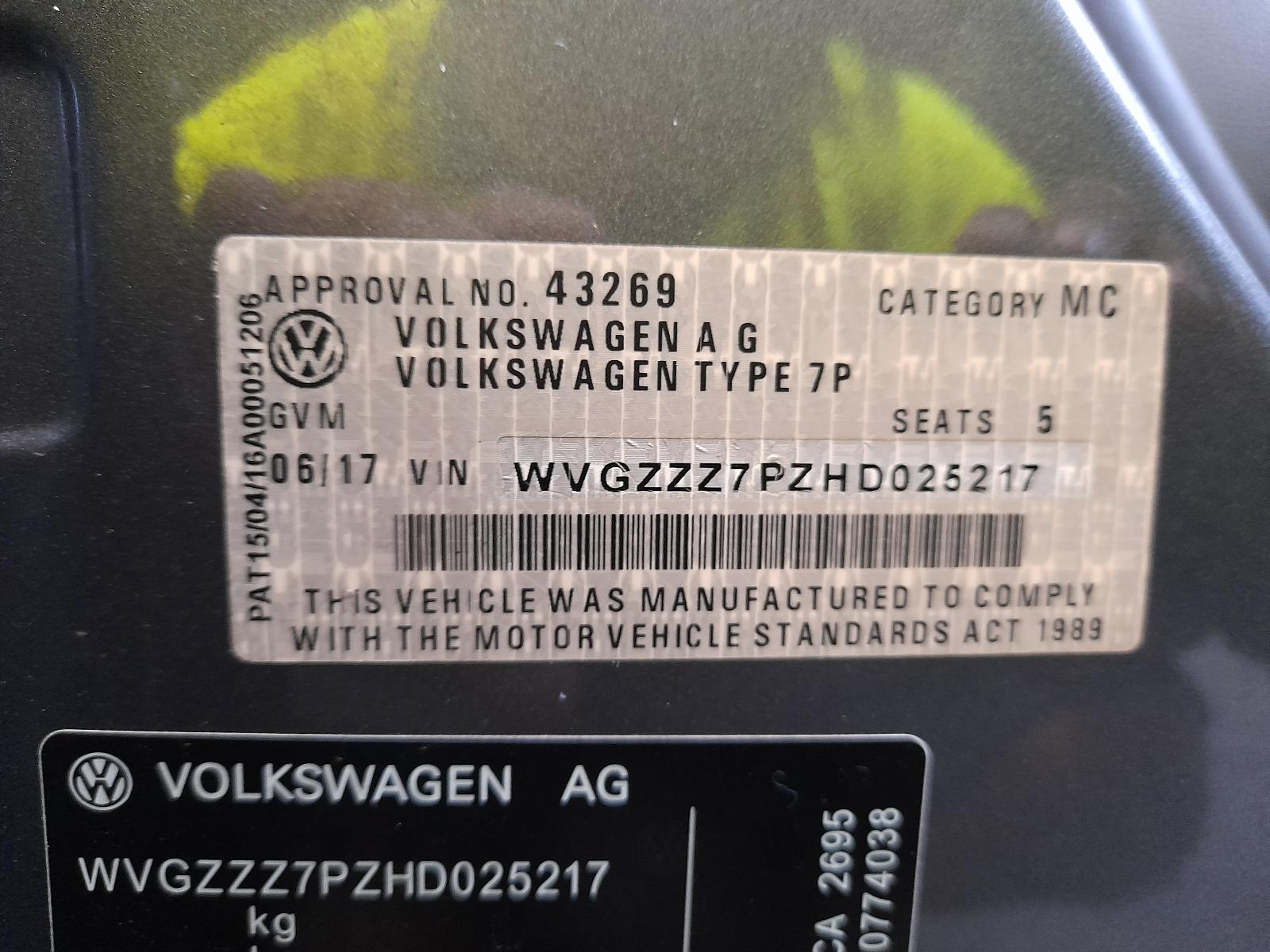 View Auto part Roof Rack/Bars Volkswagen Touareg 2017