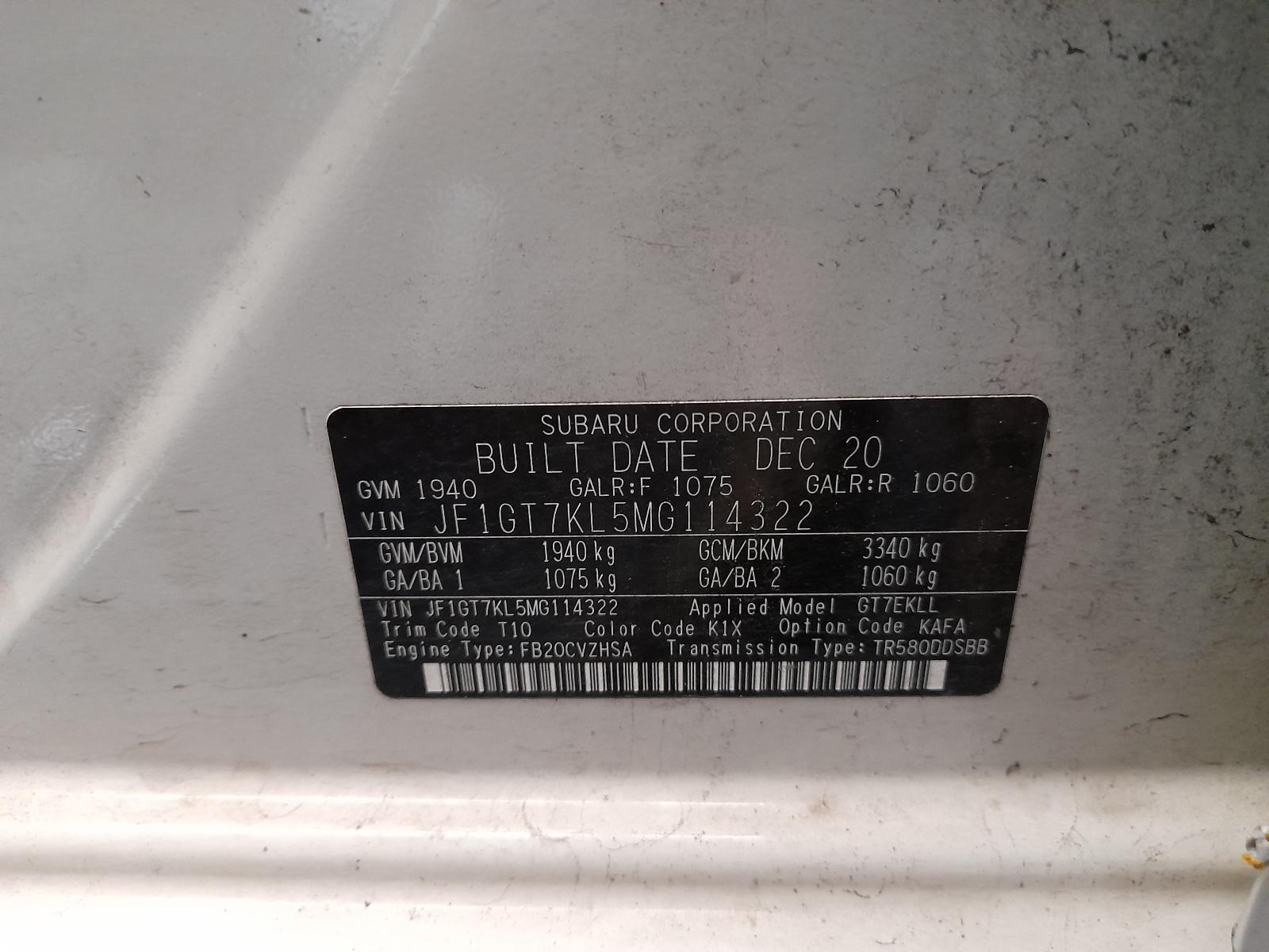 View Auto part Trans/Gearbox Subaru Xv 2020