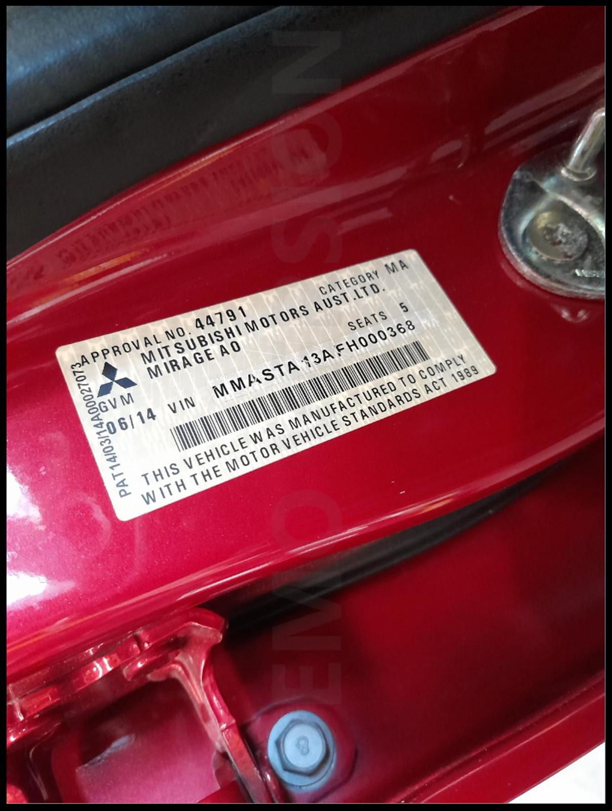 View Auto part Right Door Mirror Mitsubishi Mirage 2014