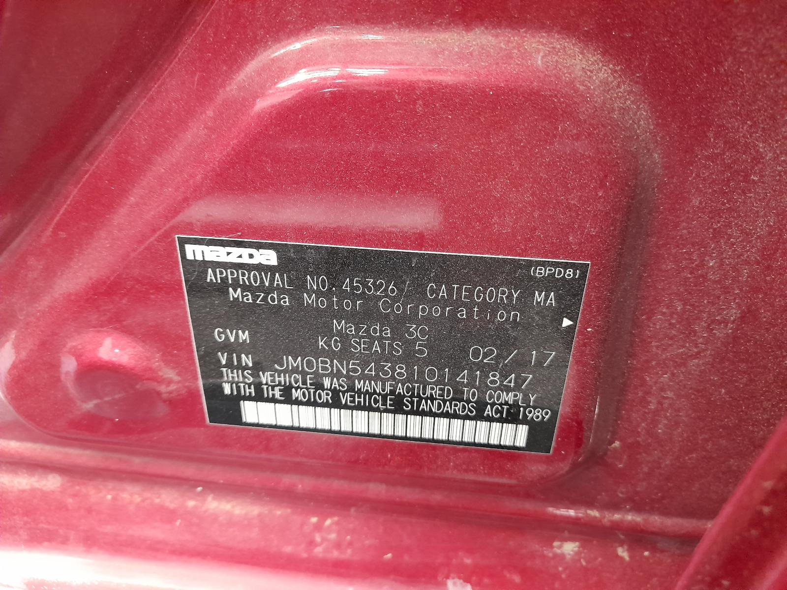 View Auto part Door/Boot/Gate Lock Mazda 3 2017