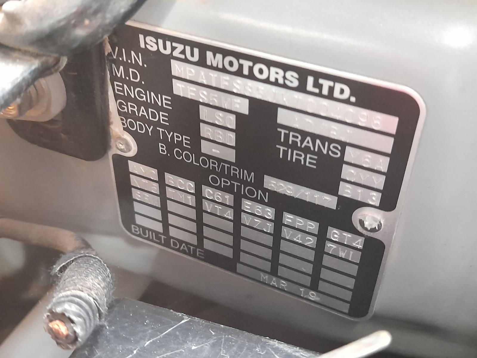 2019 Isuzu Dmax Airbag Module/Sensor View Auto part Airbag Module/Sensor Isuzu Dmax 2019