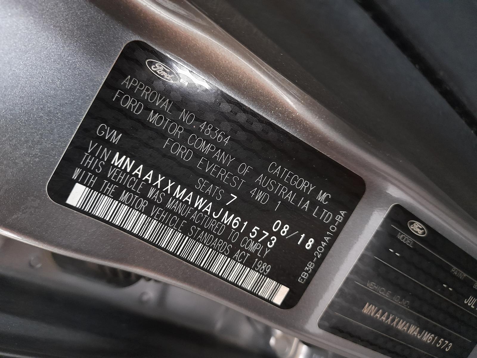 View Auto part Airbag Module/Sensor Ford Everest 2018