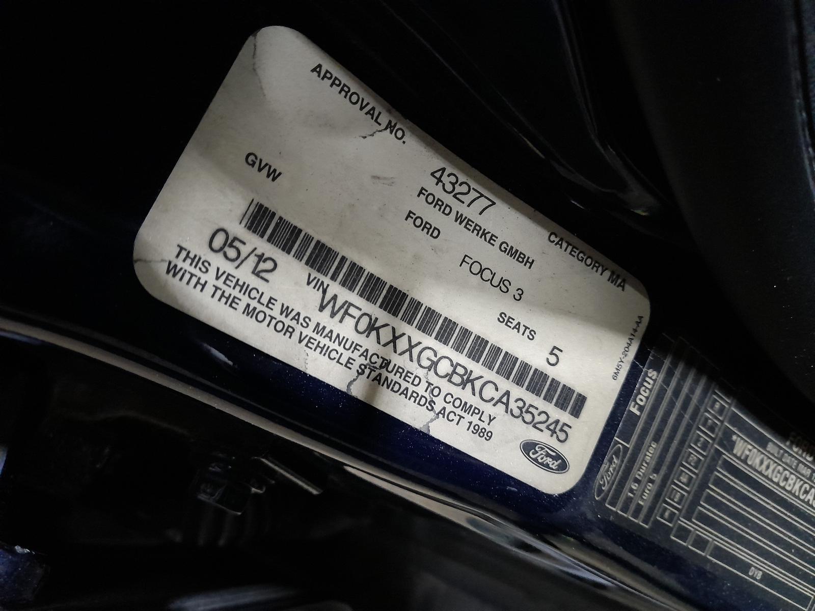 View Auto part Rear Garnish Ford Focus 2012