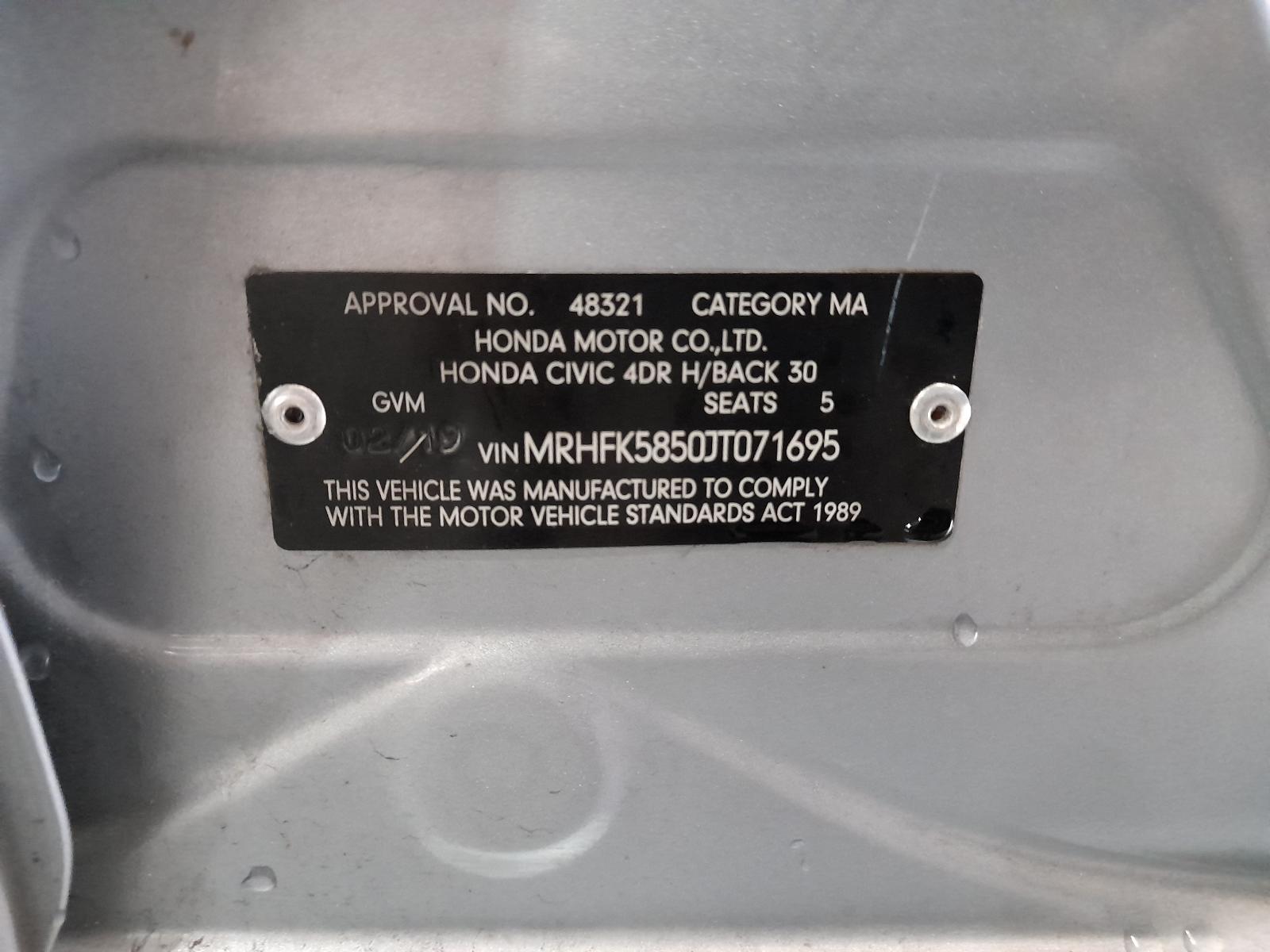 View Auto part Radio/Cd/Dvd/Sat/Tv Honda Civic 2019