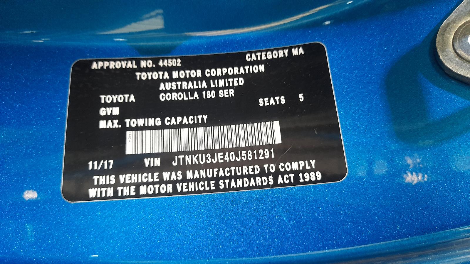 View Auto part Console Toyota Corolla 2017