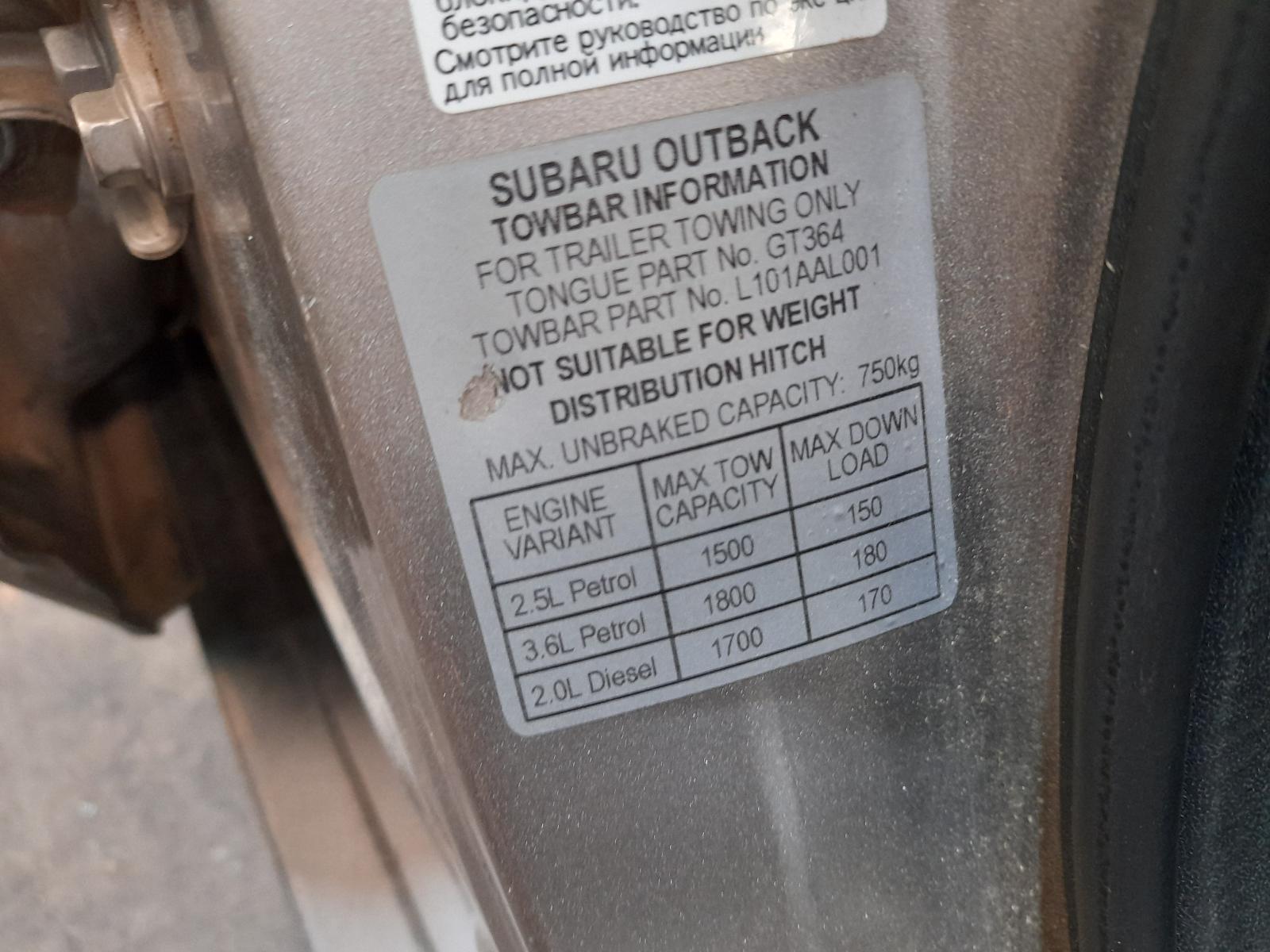 View Auto part Right Taillight Subaru Outback 2015