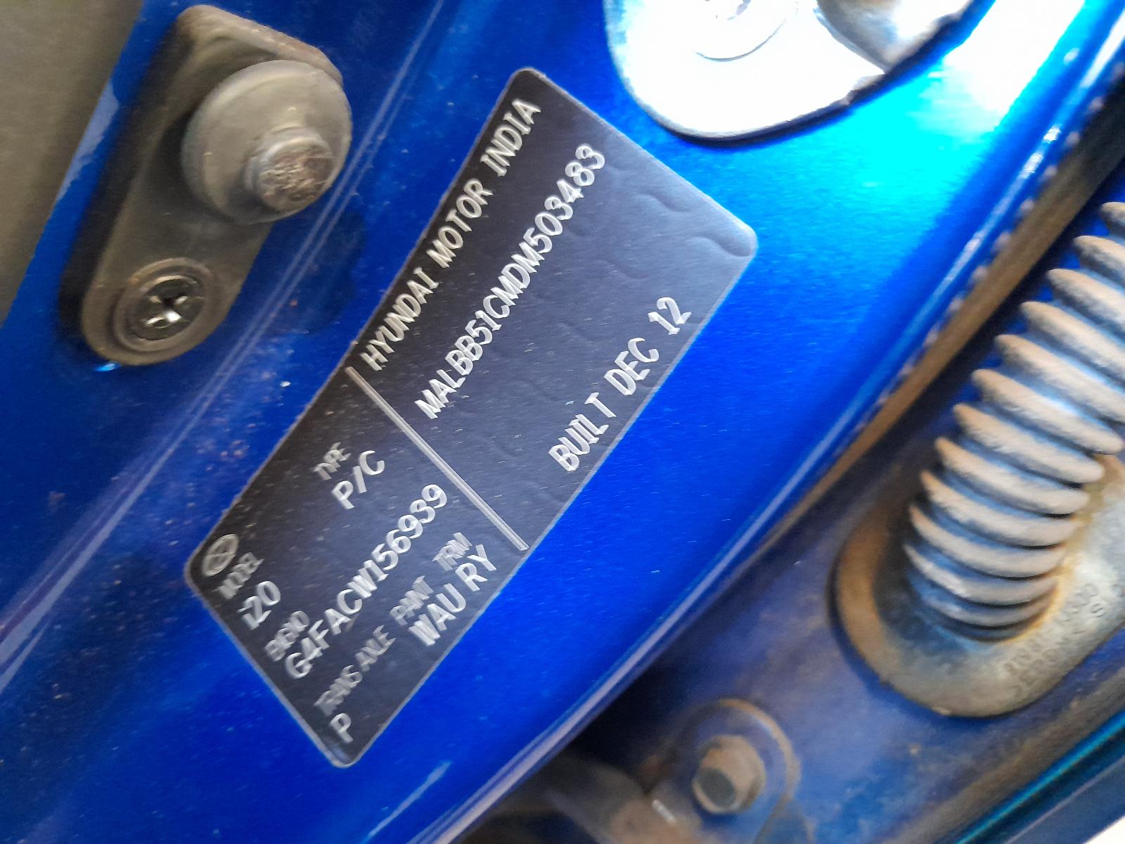 View Auto part R/Bar Bracket/Reinfo Hyundai I20 2012