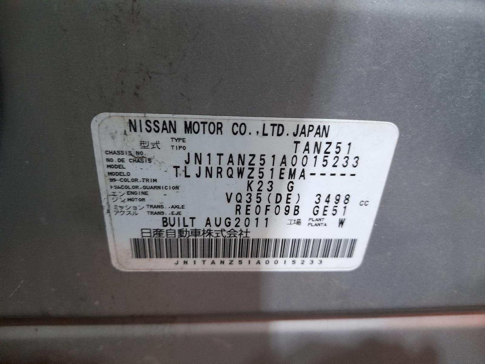 View Auto part Left Headlamp Nissan Murano 2011