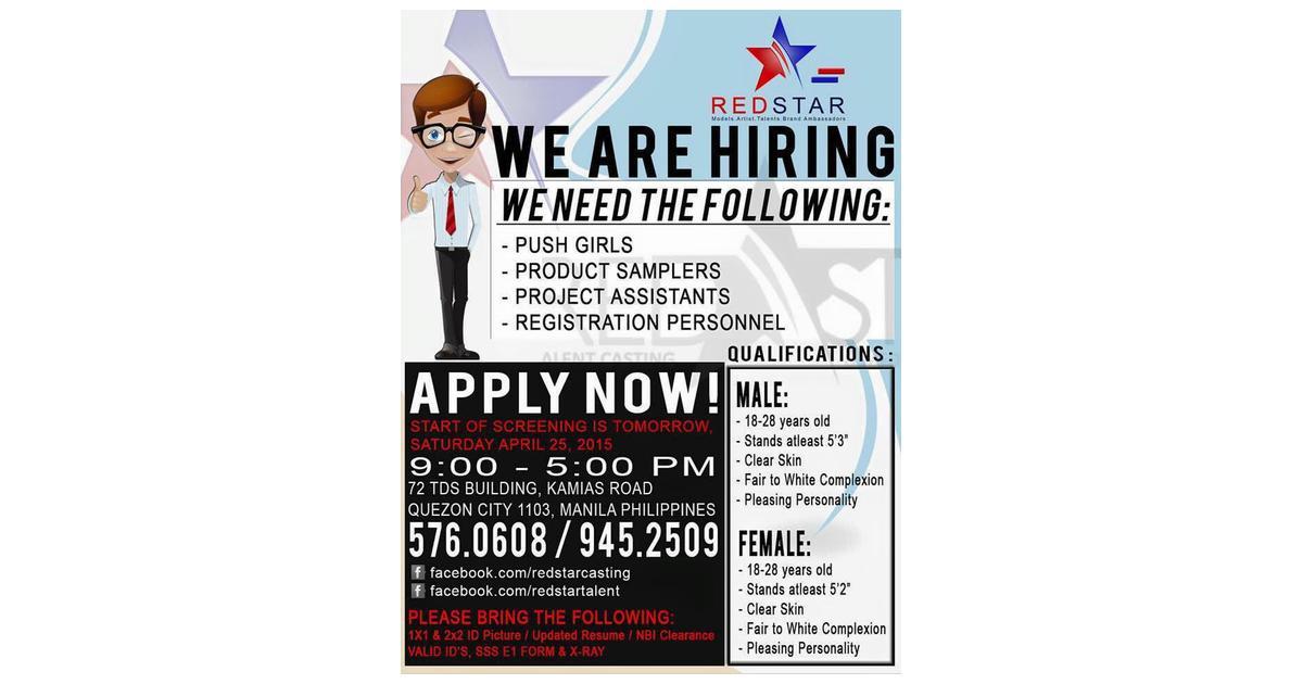 Working at Redstar Casting and Media Production , Job Opening & Hiring