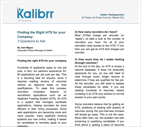 Finding the Right ATS for your Company