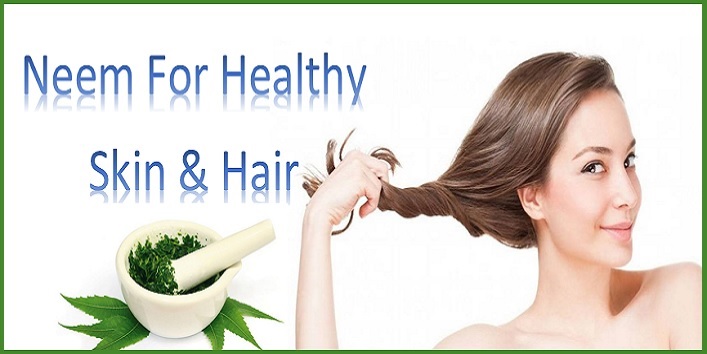 applying neem on hair