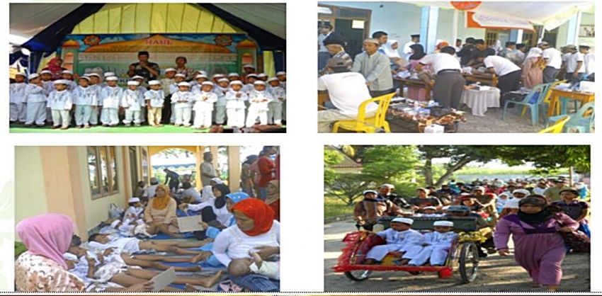 (Foto Dokumentasi Dalam Rangka Haul Sesepuh Pondok Pesantren Al-Mubarokah Serta Khitanan Massal Anak Yatim Piatu dan Dhu'afah Tahun 2016)