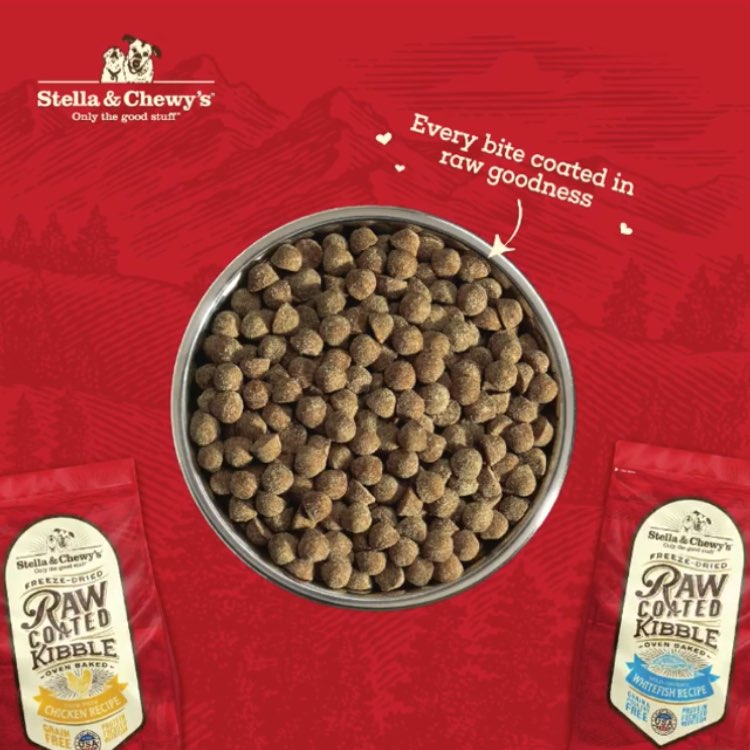 NEW! Stella & Chewy's Freeze-Dried Raw Coated Kibble & Biscuits For Dogs