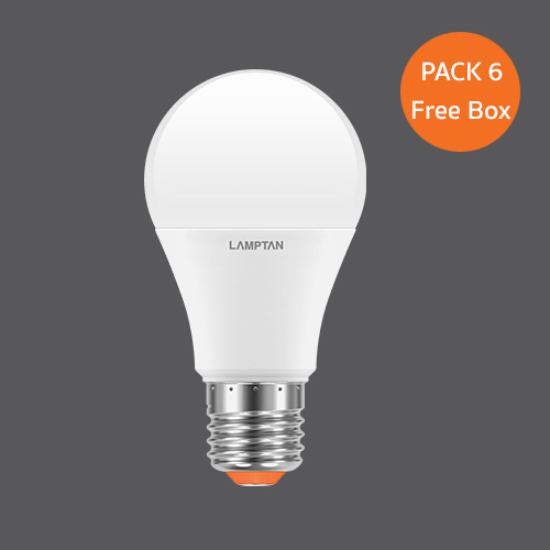 Led bulb pack6 9w freebox