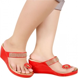 Sandal Wedges Merah