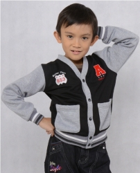 Jaket Anak Laki - laki : Hitam Abu - abu