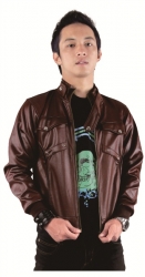 Jaket Resleting Coklat SMI 746