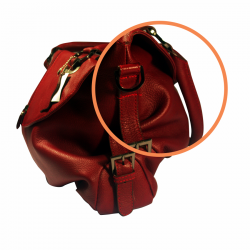 Tas Kulit Motif Buaya - Merah