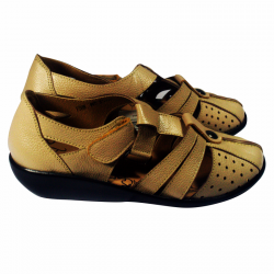 Sandal Kulit Wanita Warna Cream