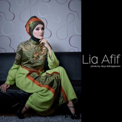 Abaya Sifon Komb. Tenun Khas NTB