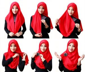 Jilbab Segi Empat Muka Lonjong