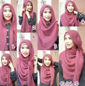 20+ Ide Tutorial Hijab Syari Wisuda