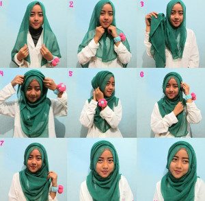 16 Tutorial Hijab Arabian Segi Empat Style dan Kekinian ...