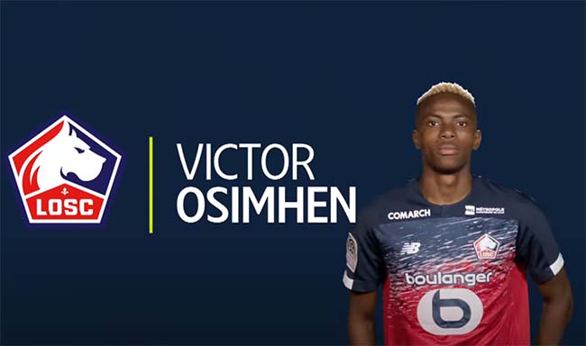 Foto Victor Osimhen - Lille Foto Victor Osimhen - Lille