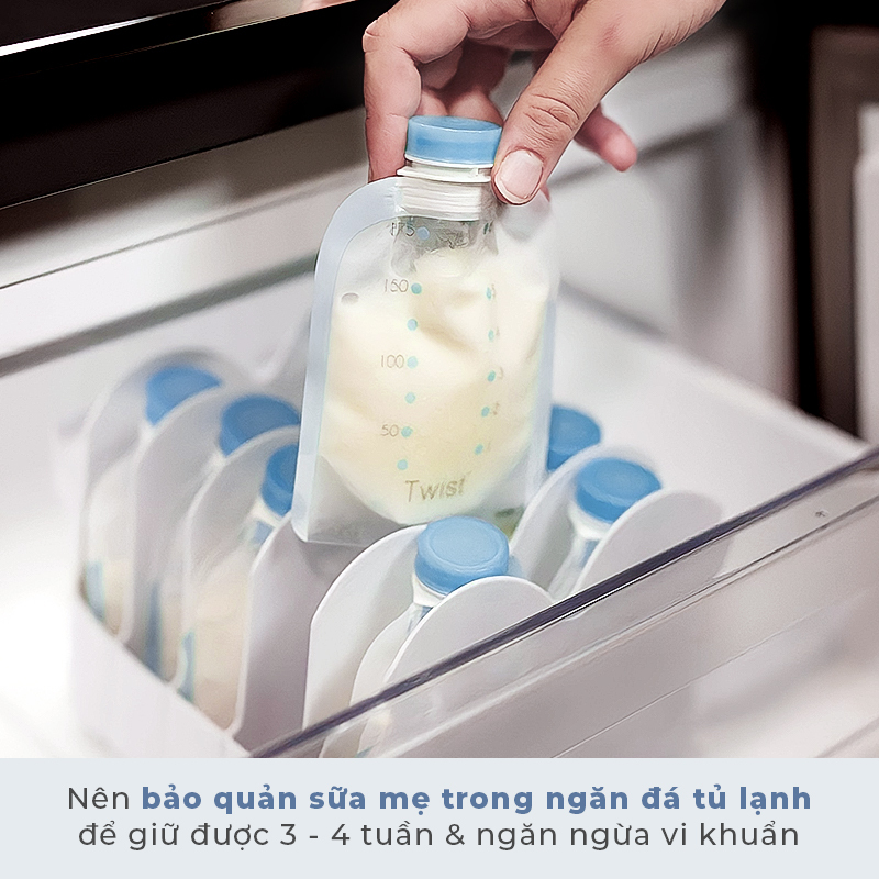 Bảo quản sữa mẹ trong ngăn đá tủ lạnh để giữ được 3 - 4 tuần và ngăn ngừa vi khuẩn, giúp mẹ và bé khỏe mạnh. Tìm hiểu cách bảo quản sữa mẹ đúng cách với lời giải đáp từ Lixibox.