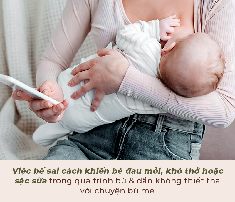 Giải mã nỗi lo của 90% mẹ bỉm: Vì sao bé đột nhiên ngừng bú, quấy khóc? Những nguyên nhân khiến bé bỏ bú và mẹo cho bé bú khỏe để các mẹ không lo lắng. Việc bé sai cách khiến bé đau mỏi, khó thở hoặc sặc sữa trong quá trình bú.