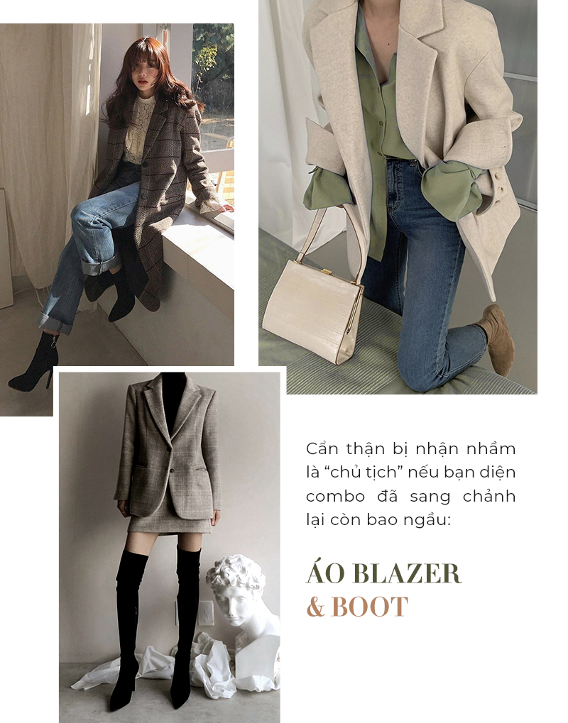 5 cách phối đồ Thu Đông mang phong cách Hàn Quốc. Nâng cấp gu thời trang với áo blazer và boot. Khám phá xu hướng mùa thu đông hot trend, mix&match cực chất, tạo phong cách thời thượng và thoải mái.