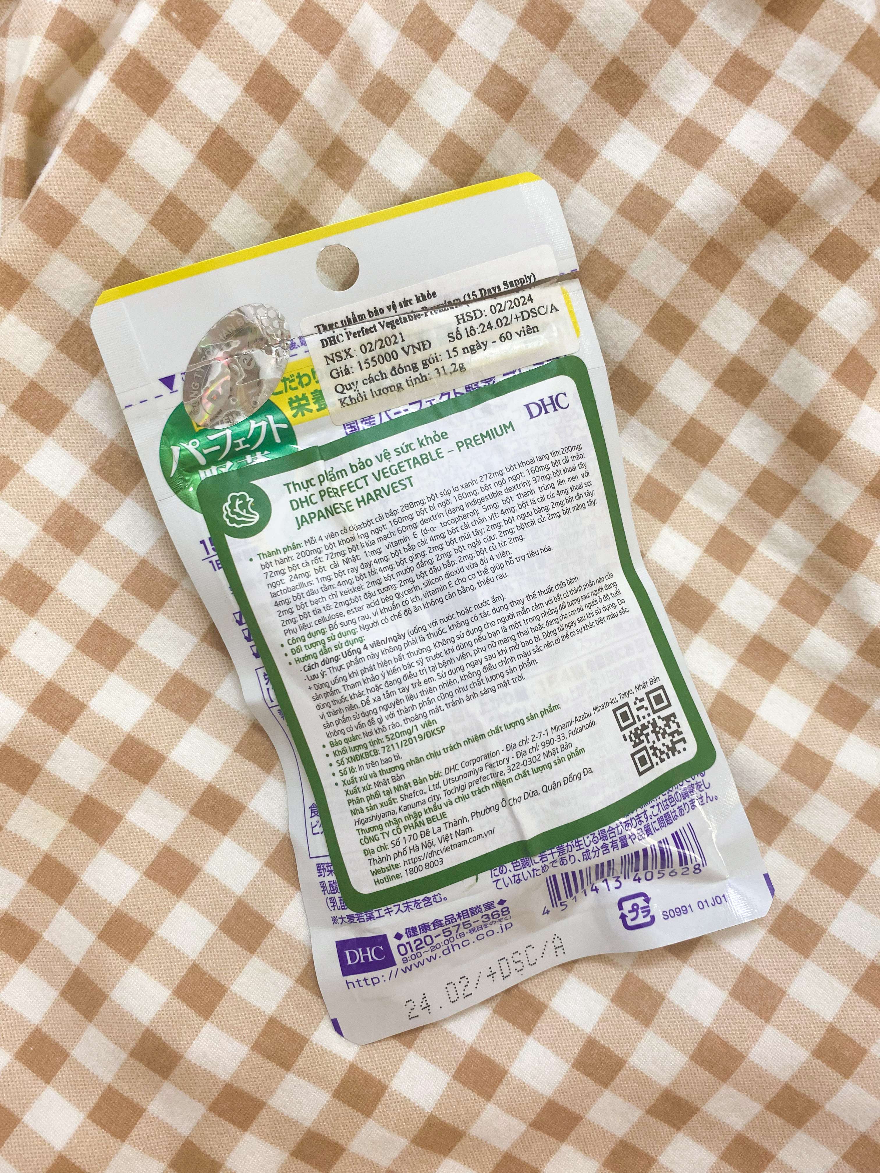 Viên uống rau củ DHC Perfect Vegetable Premium Japanese Harvest, giải pháp cho những ai lười ăn rau nhưng vẫn muốn có làn da khỏe đẹp. Đánh giá về sản phẩm này cùng lợi ích mà nó mang lại.