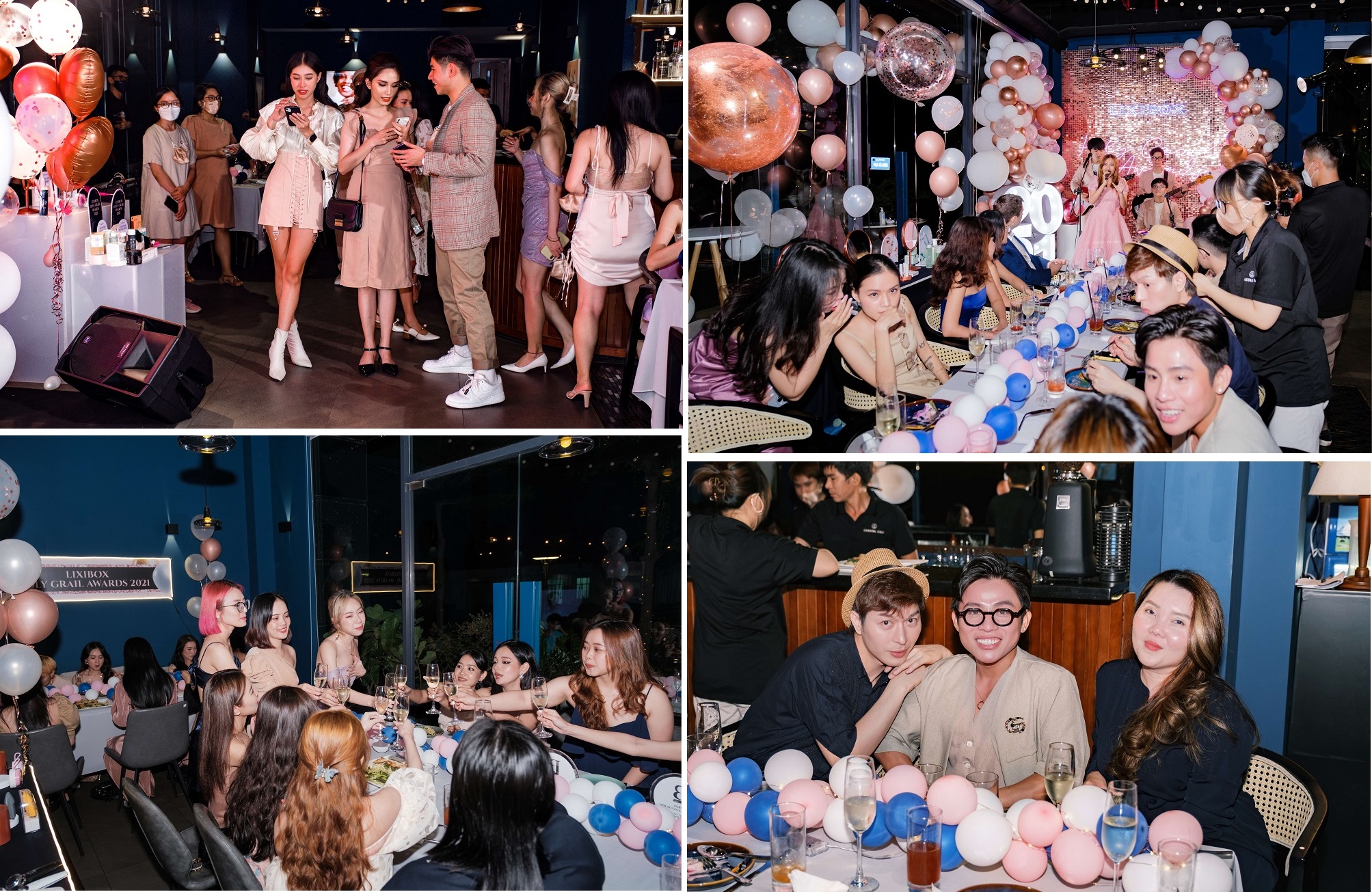 Lixibox Holy Grail Awards 2021 diễn ra tại The Coastal Cali, nơi khách mời là Beauty Blogger và Makeup Artist chia sẻ trải nghiệm làm đẹp, khám phá sản phẩm dưỡng da và trang điểm nổi bật nhất năm qua.