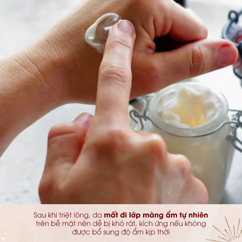 Da cần duy trì độ ẩm sau khi triệt lông để tránh kích ứng và khô rát. Để tẩy lông hiệu quả tại nhà mà vẫn an toàn, hãy tránh những sai lầm phổ biến và sử dụng Máy Triệt Lông Cá Nhân Halio IPL.