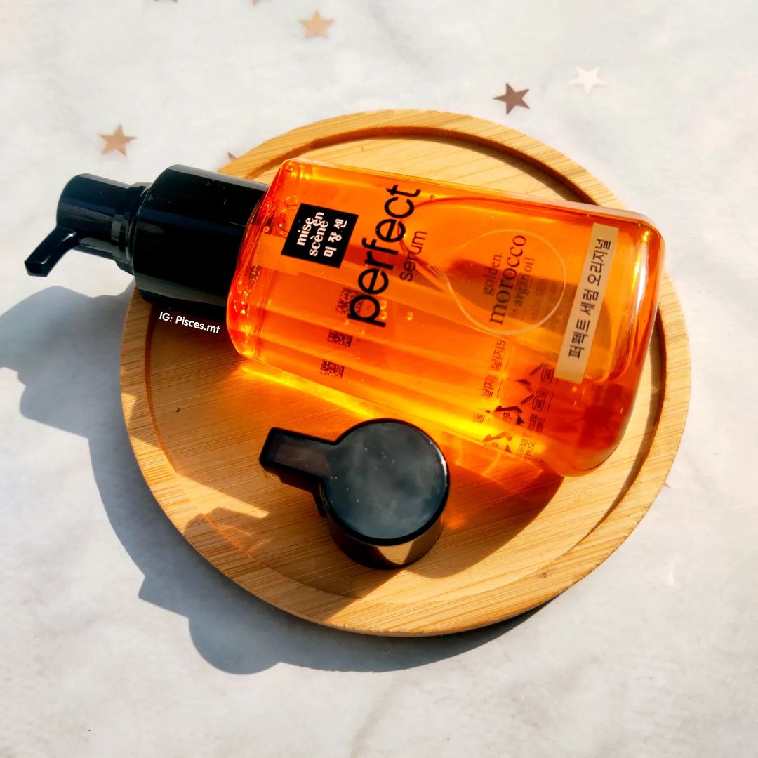 Serum dưỡng tóc Mise En Scène Perfect Serum Original, sản phẩm chăm sóc tóc hiệu quả cho mùa Valentine, giúp tóc suôn mượt, tỏa hương, lý tưởng cho những người đang tìm kiếm cách cải thiện tình trạng tóc xơ rối sau Tết.