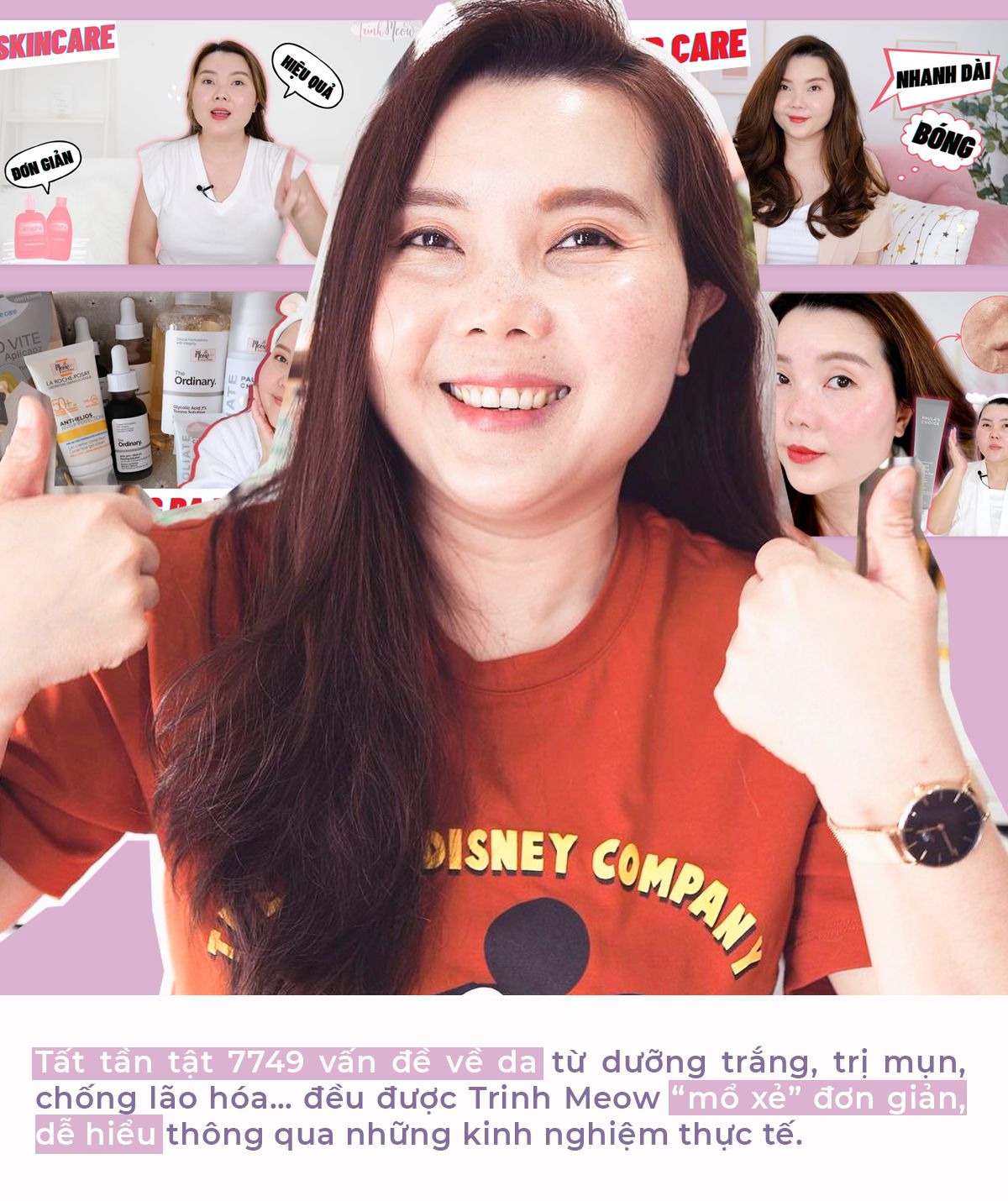 Trinh Meow giới thiệu kênh Youtube về skincare, nơi chia sẻ bí quyết và review mỹ phẩm để giúp người xem chọn sản phẩm hiệu quả, phù hợp với ngân sách. Dành cho người mới hoặc đã có kinh nghiệm với mỹ phẩm.