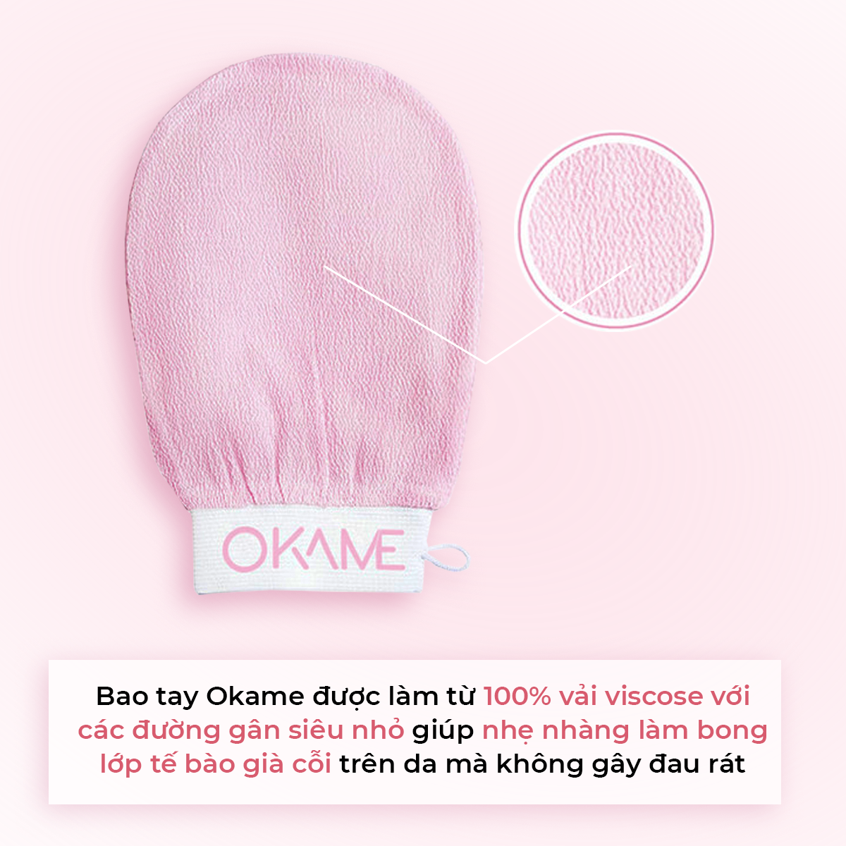 bao tay tẩy da chết okame