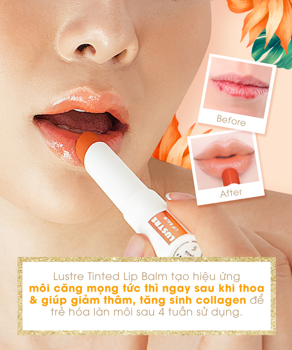 Son Lustre mang đến hiệu ứng môi căng mọng tức thì, giúp giảm thâm, tăng sinh collagen, đem lại làn môi trẻ hóa sau 4 tuần sử dụng. Khám phá cách sở hữu bờ môi quyến rũ như Angelina Jolie với sản phẩm có giá chỉ 1/10 so với tiêm filler!