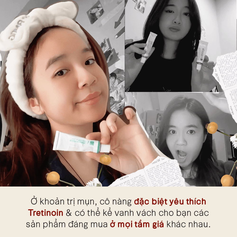 Cô nàng beauty tiktoker chia sẻ về cách chăm sóc da dầu mụn, đặc biệt yêu thích Tretinoin, review 7749 sản phẩm skincare phù hợp nhiều mức giá cho làn da. Những thành phần trị mụn như Niacinamide được giới thiệu trong bài viết.