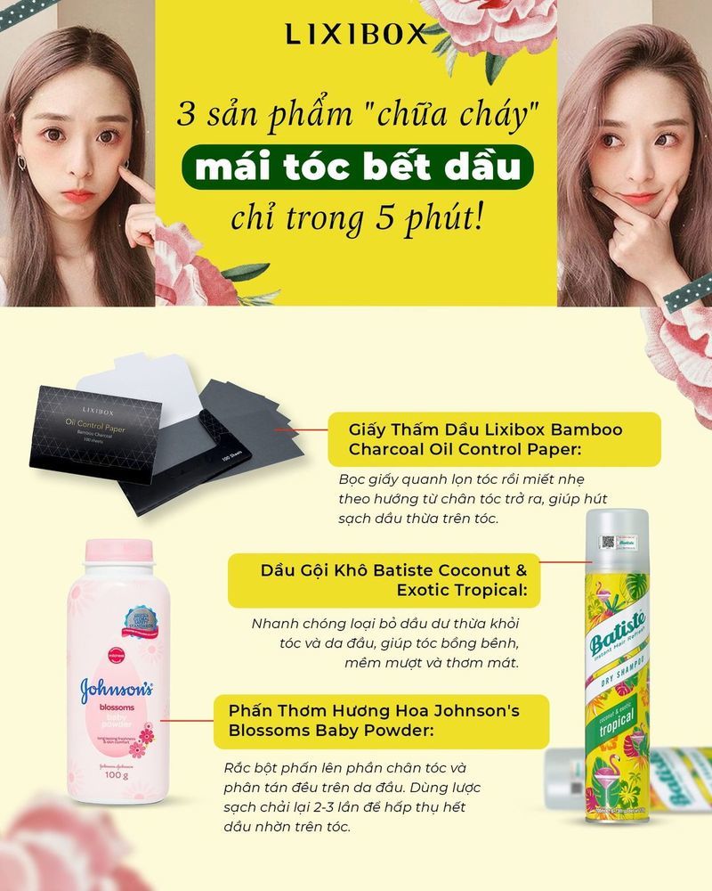Khám phá 3 sản phẩm giúp làm sạch tóc bết nhanh chóng mà không cần nước. Đừng để thời tiết khiến mái tóc bạn xẹp xuống, thử ngay dầu gội khô và phấn rôm để giữ tóc luôn bồng bềnh chỉ trong 5 phút!