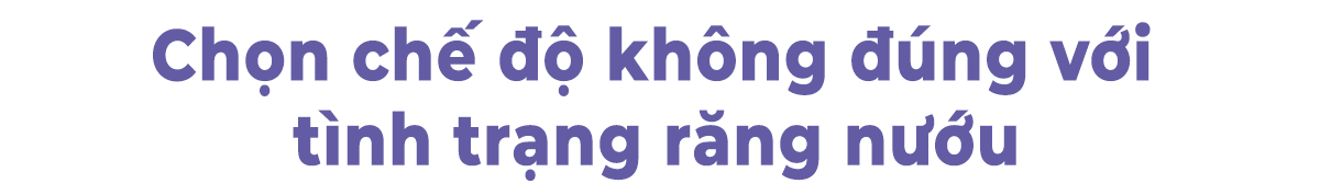 Chọn chế độ không đúng với tình trạng răng nứt là một trong 5 lầm tưởng về máy tăm nước mà 80% newbie mắc phải khi chăm sóc răng miệng. Lưu ý khi dùng máy tăm nước Halio UltraClean để tối ưu hóa hiệu quả.
