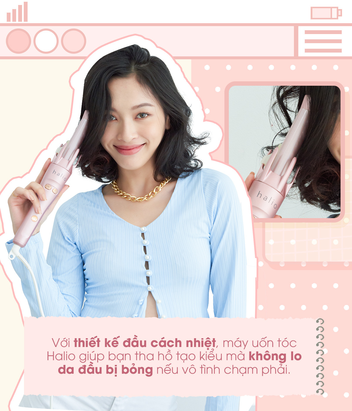Máy uốn tóc tự động Halio vừa mới ra mắt, giúp tạo kiểu tóc dễ dàng trong 15 phút, bảo vệ da đầu khỏi nhiệt. Đọc để tìm hiểu thêm về máy uốn tóc Halio và những sản phẩm khác của thương hiệu.